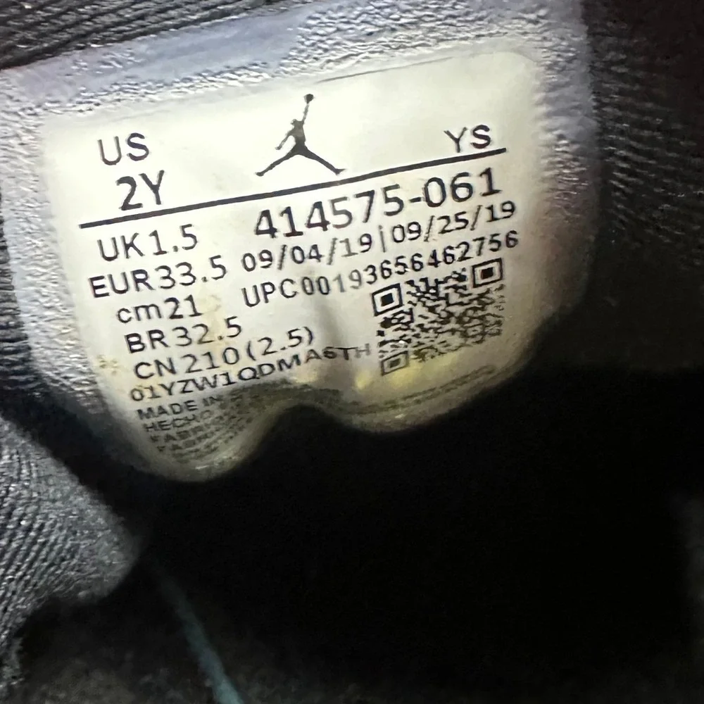 Air Jordan 13 Reverse He Got Game Shoes Kids Size 2Y GS Black White 414575-061